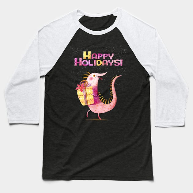 Chrsitmas card with Iguana Baseball T-Shirt by monikasuska